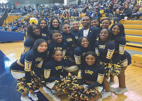 CSU Cheerleaders during a home game