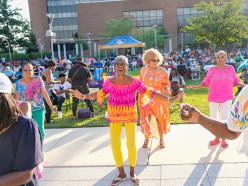 Dancing at the Coppin Alumni Summer Concert