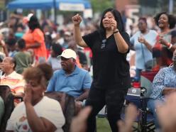 Attendees enjoying food and music at the 2023 Summer Concert