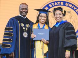 2024 Commencement Day with Dr. Brothers-Grey and daughter